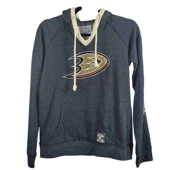 Old Time Hockey Tops - Anaheim Ducks NHL Hoodie Sweatshirt Old Time Hockey Small